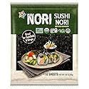 Kimnori Organic Roasted Seaweed Sushi Nori Sheets (10 sheets, 25g) - Professional Grade Full Size Nori for Sushi & Kimbap - California Crafted, Keto