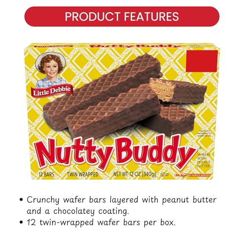 Little Debbie Nutty Buddy Wafers, 96 Twin-Wrapped Bars (Pack of 8)