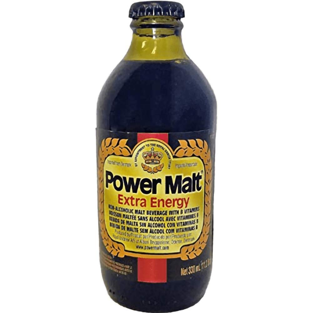Power Malt, Extra Energy, Non-Alcoholic Malt Beverage, 11oz Glass Bottle (Pack of 10, Total of 110 Fl Oz)