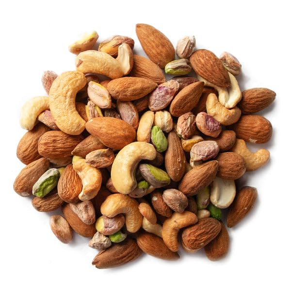 Food to Live Nut Lovers Mix, 1 Pound - Premium Dry Roasted Pistachios No Shell, Almonds and Cashews Blend. No Salt Added. Trail Snacks for Adults