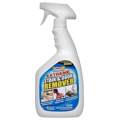 Instant Power Stain and Odor Remover - Carpet Stain Remover Spray, Safe for Pets, Cleaning Sprays and Supplies, Lavender-Mint Scent - 32 Fl Oz