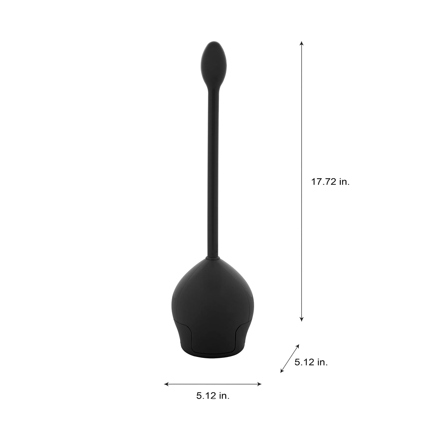 Bath Bliss Tulip Toilet Bowl Brush | Self Closing and Opening | Durable 360 Bristle | Bathroom Cleaning | Black
