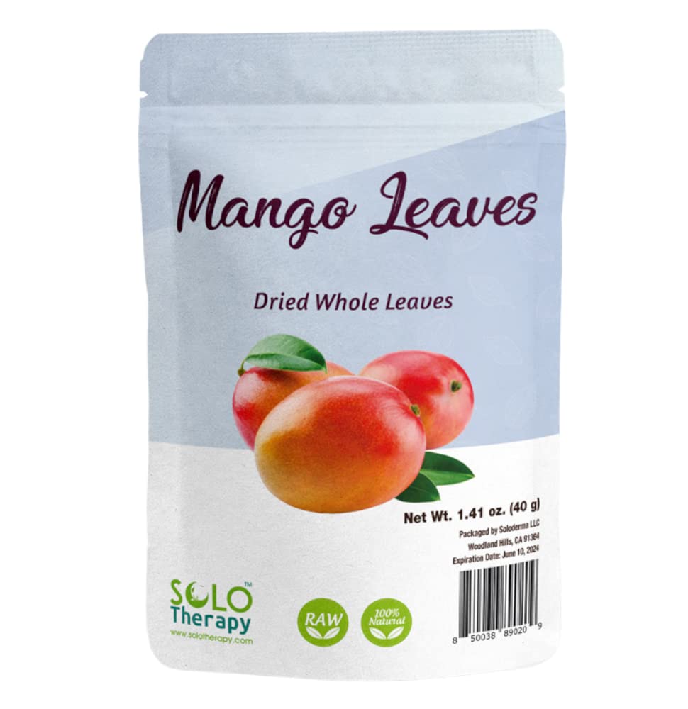 Mango Leaves 40 grams, Hojas de Mango, Resealable Bag, Mango Leaves Tea, Mango Plant Loose Leaf for Natural Herbal Tea