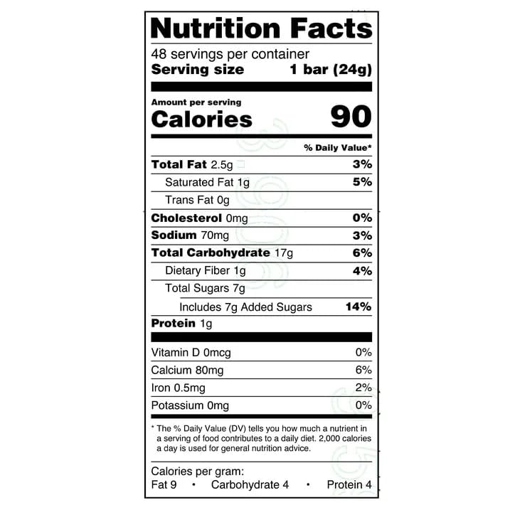Great Value Chocolate Chip Chewy Granola Bars, Family Size, Made with Real Chocolate Chips, 0.84 oz Bars, 48 Count, Pack of 2, 96 Bars Total