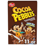 Cocoa PEBBLES Chocolate Breakfast Cereal for Kids, Gluten Free, Made with Sweetened Puffed Rice and Real Cocoa, 11 oz