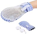 Ehucon Dementia Restraint Gloves Zipper Opening for Prevent Scratching Harm,Control Mitts for Elderly, Fingers Protection Dementia Products