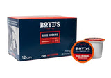 Boyds Good Morning Single Serve Coffee Pods, Medium Roast, 12 Count, Smooth Balanced Morning Coffee with Toasted Almond Aroma, Chocolate Notes, Mild