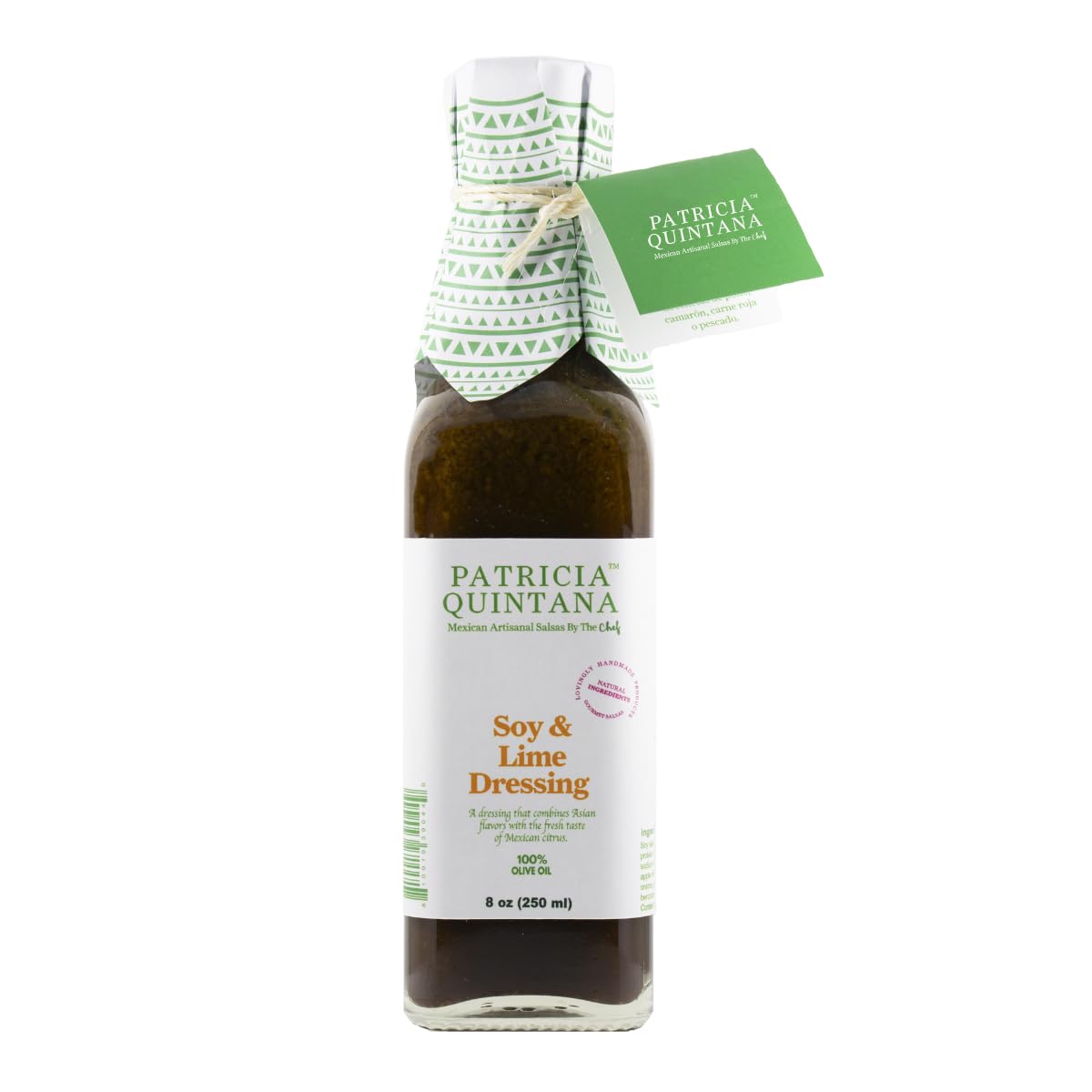 Patricia Quintana Soy & Lime Premium Dressing - Flavorful Artisanal Salad Dressing and Marinade, Made with Olive Oil. Perfect for salads, wraps