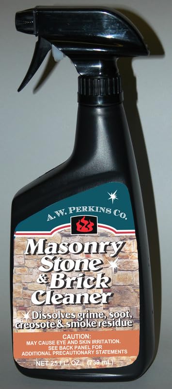 The Chimney Shop AW Perkins Brick & Stone Cleaner, Fireplace Cleaning Solution - Non Acidic- - 25 fl. Oz