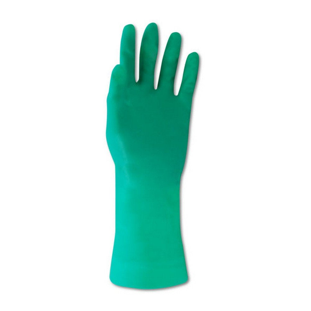 North by Honeywell LA132G/9 North NitriGuard Plus LA132G 15 Mil Flock-Lined Nitrile Gloves, 9, Green, 9 (Pack of 12)