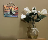 COFFEE & BAKERY Cottontail Farms Chocolate & Jellybeans Easter 5" x 7" Wood Sign