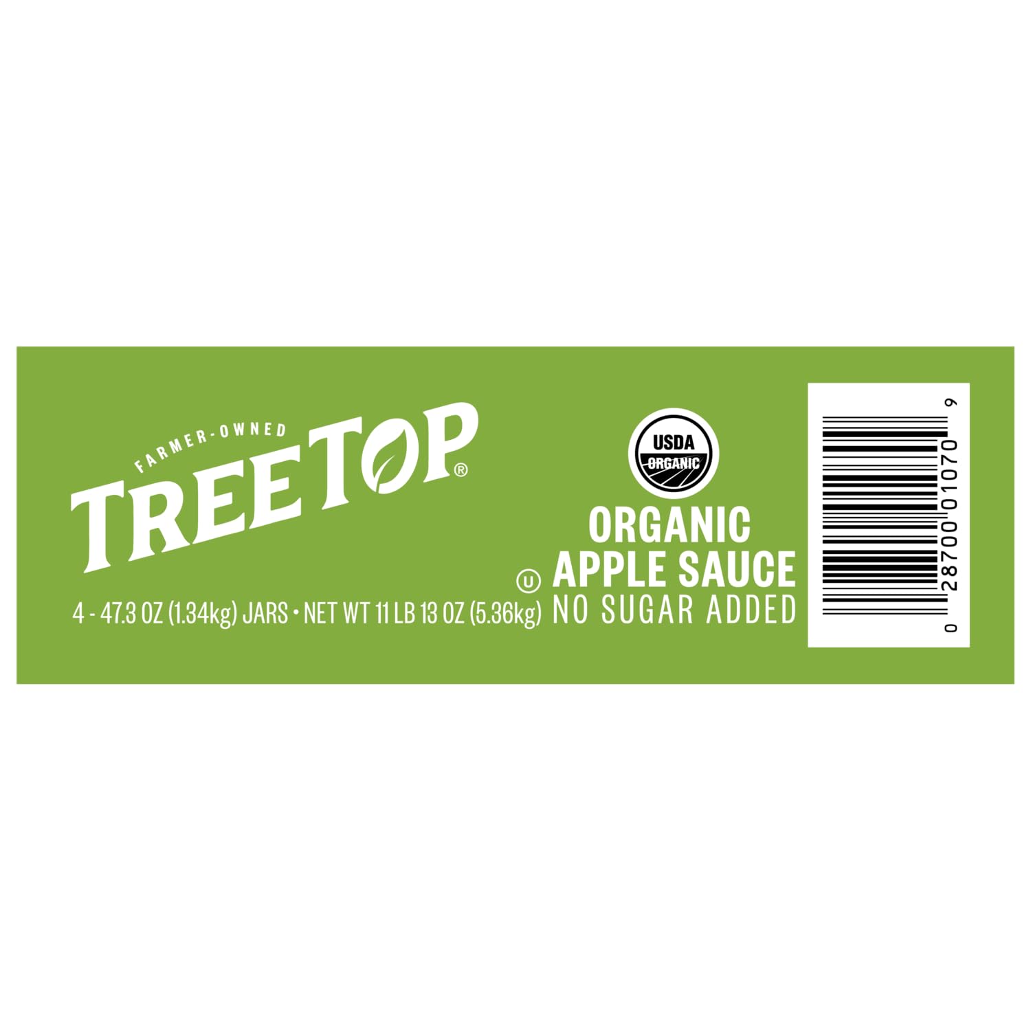 Tree Top No Sugar Added Organic Apple Sauce, 47.3 Oz (Pack of 1)