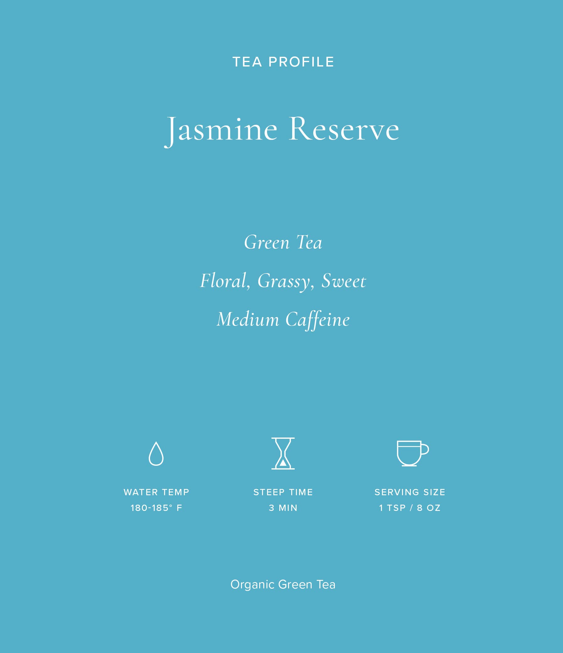 Art of Tea | Organic Jasmine Reserve (Jasmine Tea) | 50 Pyramid Tea Bag Sachets