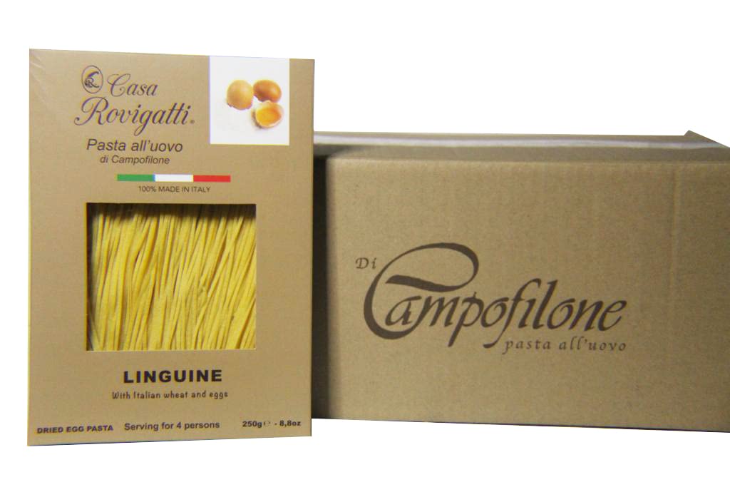 Linguine Gourmet Egg Pasta (Pack of 4) - Italian Pasta from the region of Di Campofilone - Imported Gourmet Italian Egg Pasta - 8.8 ounces / 250 grams