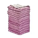 OstWony 12PCS Kitchen Towels Dish Towels, Multipurpose Reusable Dish Cloths, Double-Sided Microfiber Cleaning Rags for Furniture, Tea, Bowl, 10x 6