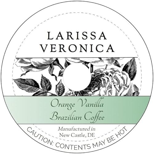 Orange Vanilla Brazilian Coffee (Single Serve K-Cup Pods) (Gourmet, Naturally Flavored, Whole Coffee Beans) (12 pods, ZIN: 573858) - 2 Pack