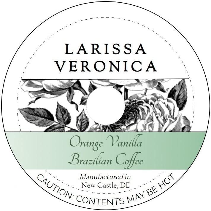 Orange Vanilla Brazilian Coffee (Single Serve K-Cup Pods) (Gourmet, Naturally Flavored, Whole Coffee Beans) (12 pods, ZIN: 573858) - 2 Pack