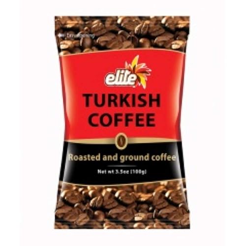 Elite Ground Black Turkish Coffee KOSHER Israel Tasty 100gr Aroma Dark Mud - PACK OF 10