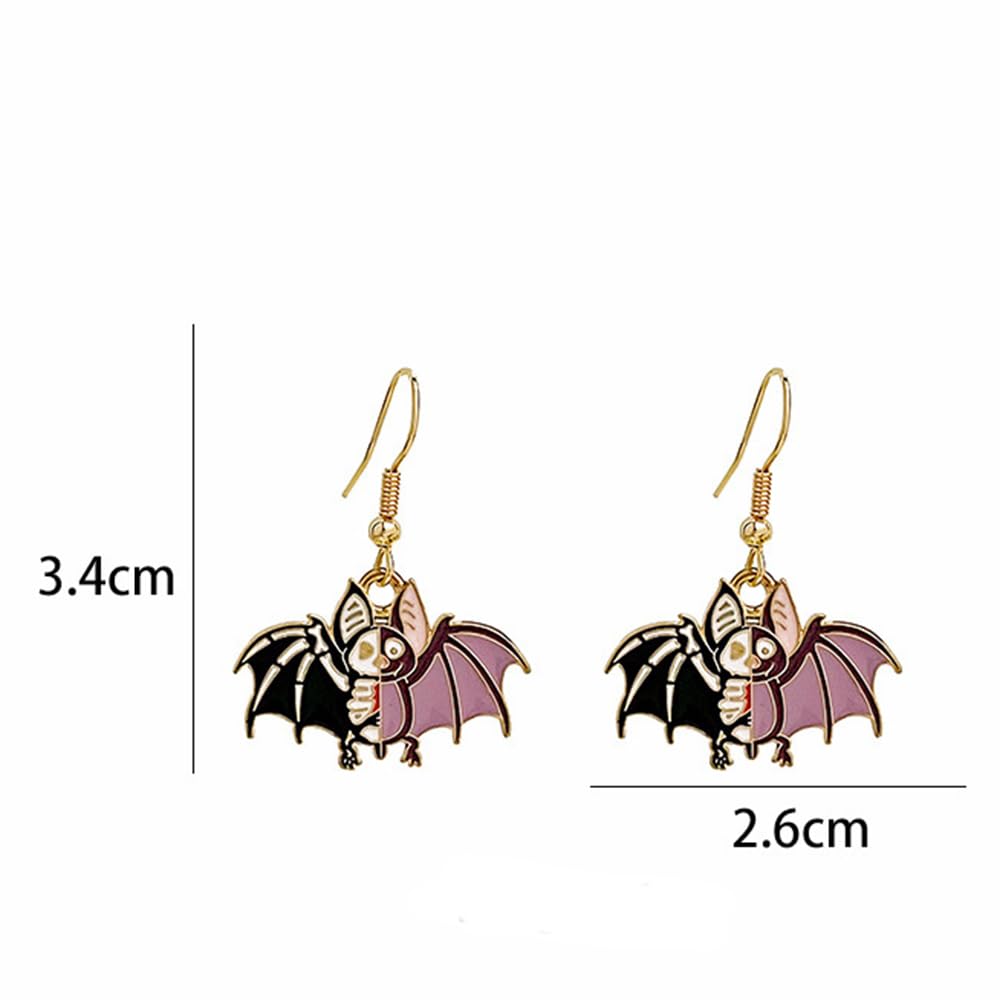 1 pair Rabbit, bat, cat, shark animal earrings (bat earrings)