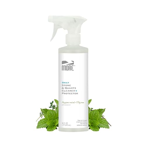MORE Stone & Quartz Cleaner + Protector - Water-Based Surface Spray - Granite, Quartz & Marble Cleaner - For Kitchen & Bathroom Countertops & Floors