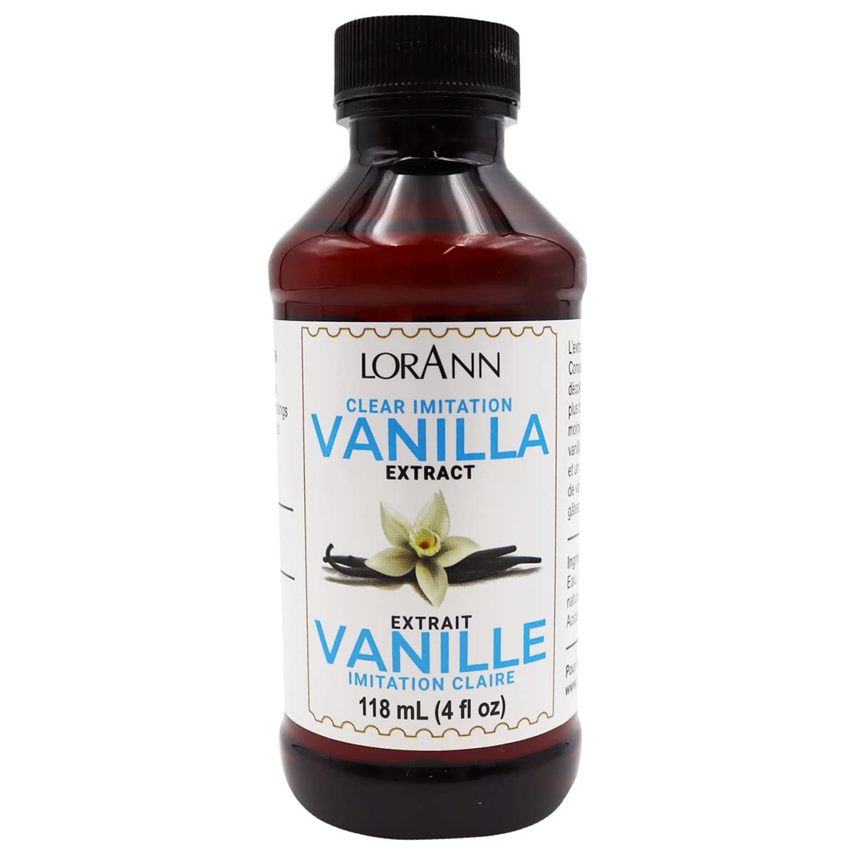 LorAnn Oils Double-Strength Clear Artificial Vanilla Extract, 4 Ounce