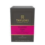 Taylors of Harrogate Classic Chai, Black Tea, Individually Wrapped Bags, 20 Count (Pack of 1), Spiced, Aromatic & Warming, Caffeinated, Enjoy Hot or