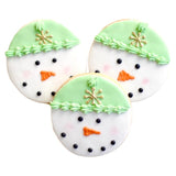 ½ Dz. Snowman Head Cookies! Winter Birthday Party Christmas Snow Themed Favors or Gift!