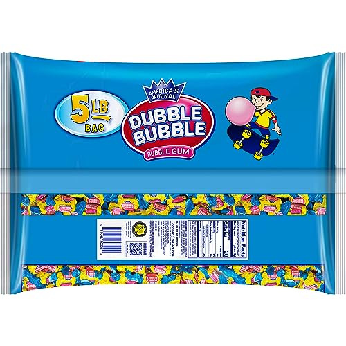Dubble Bubble Original Twist Bubble Gum - Individually Wrapped Candy - Gluten Free, Kosher & Peanut Free - 5 Pound Bag
