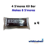 WBB SMORES KIT BOARD | Personalized Engraved Serving Board + S'mores Kit | Individually packaged S'mores Kit set: Graham Crackers, Marshmallow