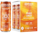 Odyssey Elixir Sparkling Adaptogen Drink, Low Calorie Drinks with L Theanine, Lions Mane, Cordyceps and Green Tea Caffeine for Energy and Focus