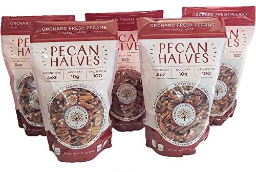 Orchard Fresh Raw Pecan Halves 5-Pound | Millican Pecan since 1888 | San Saba, Texas