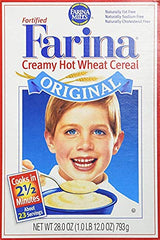 Farina Mills Fortified Farina Creamy Hot Wheat Cereal 28 oz (Packaging May Vary) (Pack of 2)