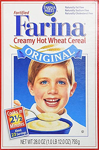 Farina Mills Fortified Farina Creamy Hot Wheat Cereal 28 oz (Packaging May Vary) (Pack of 2)