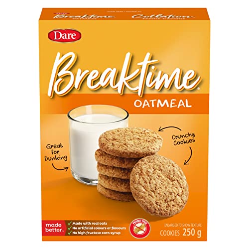Breaktime Oatmeal - Cookies with Real Whole Grain Oats 250g Unit Pack'