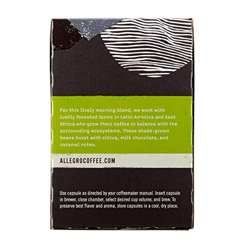 Allegro Coffee, Coffee Breakfast Blend Pods Organic 18 Count, 6.9 Ounce