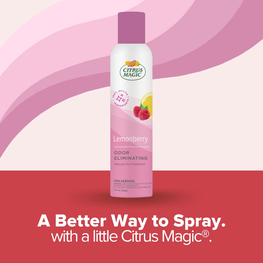 Citrus Magic Natural Odor Eliminating Air Freshener Spray, Lemonberry, 3-Ounce