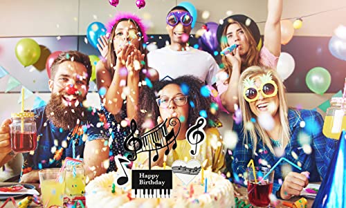 (5 pieces) Music Birthday Cake Decoration, Music Cake Topper, Musics Birthday Decoration Supplie