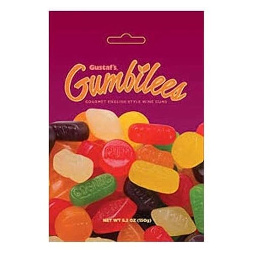 Gumbilees English Style Original Gustaf's Wine Gums (5.2 oz Bag) - A Set of 6 Bags