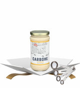 Carbone Alfredo Pasta Sauce (15 OZ.) Bundle with Measuring Spoon for Creamy Pasta Preparation and Controlled Serving - Gift Set (2 Items)