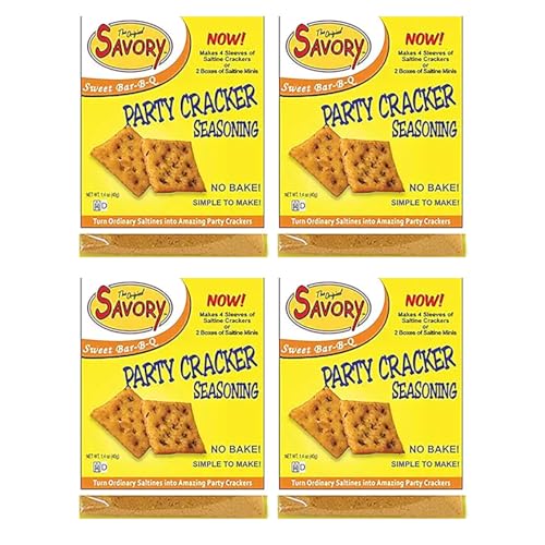 Savory Saltine Seasoning, 1.4 Ounce, Sweet Bar-B-Q, 4 Pack