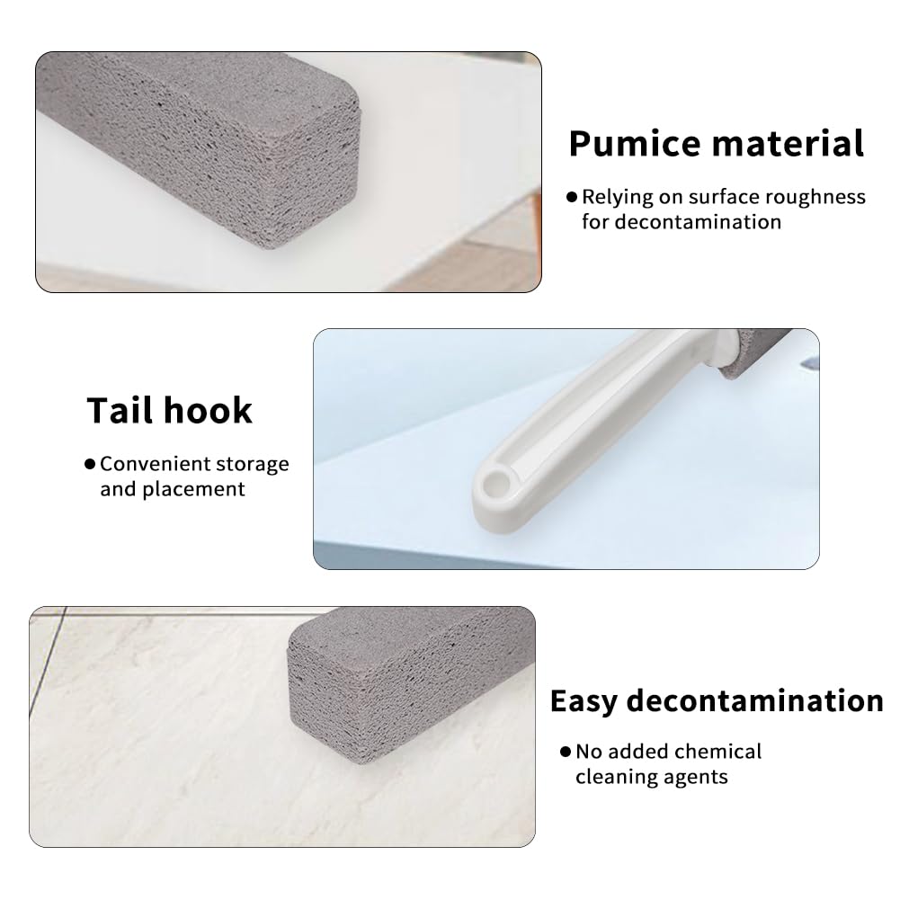Pumice Stone for Toilet Cleaning, Pumice Cleaning Stone with Handle, Toilet Cleaner, Pumice Stone, Toilet Wand, Toilet Bowl Cleaner Brush, Toilet