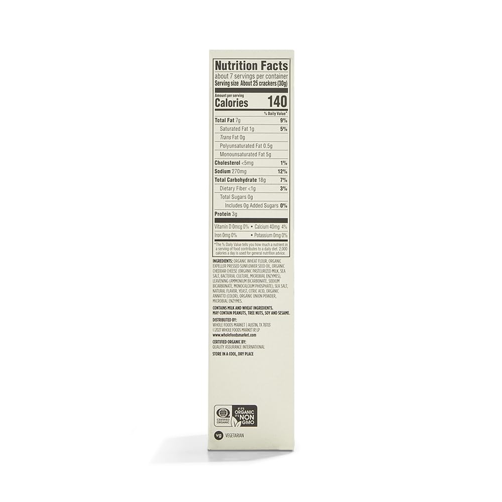 365 by Whole Foods Market Organic Cheddar Squares, 7 OZ