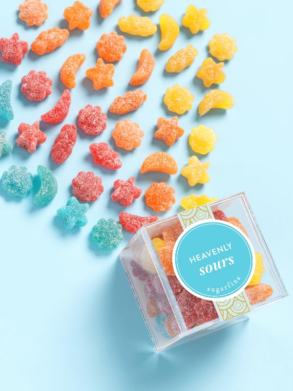 Sugarfina Heavenly Sours Perfect 10 Party Pack, Gummies, Small Candy Cubes, 3.2 oz, 10 Count