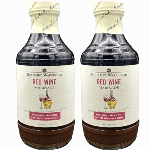 Gourmet Warehouse Small Batch Red Wine Marinade Made With Natural Ingredients No HFCS 16 Oz (Pack of 2)