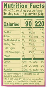 Solely Organic Mango & Passion Fruit Gummies, 2.5 OZ