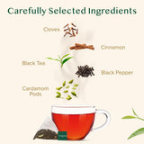 VAHDAM, India's Original Masala Chai Tea Bags (100 Count) No Added Flavoring | Blended w/Exotic Spices | Whole Leaf Tea Bags | Resealable Ziplock