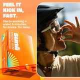 Sunii Nootropic Energy Gum - Quick Boost Energy & Focus - 100mg Caffeine Gum, Fresh Mint Taste - Vitamins B6 & B5, Taurine, Vegan, No Sugar 5 Calorie