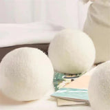 Chuanghe&LP XL Wool Dryer Balls, Natural Fabric Softener, Reusable, Reduces Wrinkles, Saves Drying Time (6), White