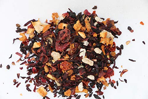 Itrix Tea Fruity Tizane Flowery Tea - Herbal Loose Leaves Tea - Infused with Sweet, Bright Citrus & Fruity Flavor - Delicious & Refreshing Aromatic
