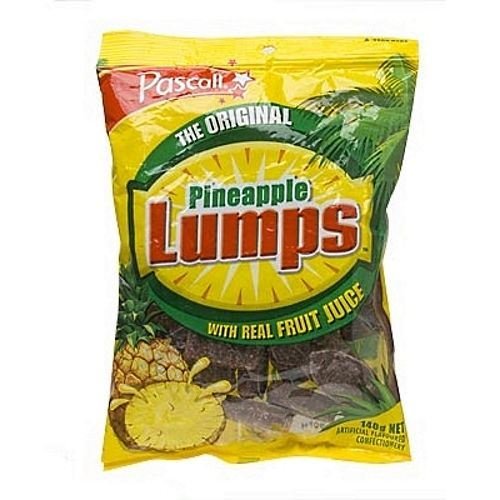 Pascal Pineapple Lumps 140g Australian Sweets Candy (Pack of 4)